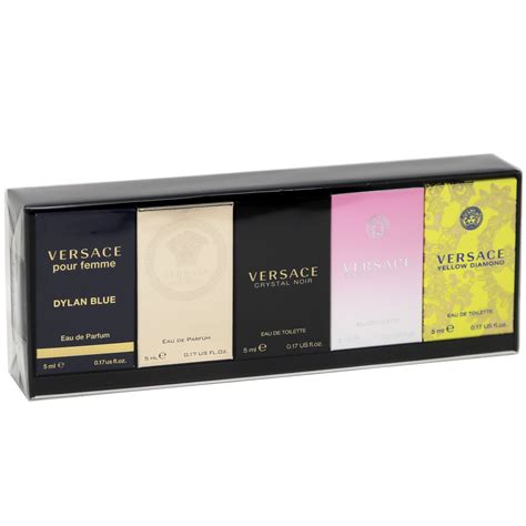 versace 4 mini perfume set|Versace 5 piece mini set.